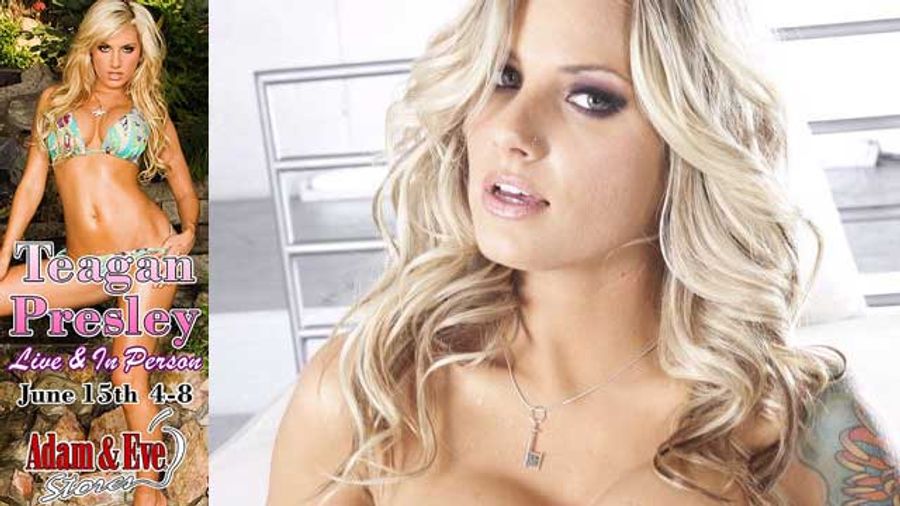 Adam & Eve Contract Star Teagan Presley Heads to Little Rock