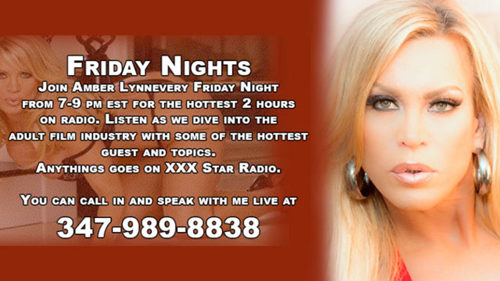 Jill Kelly, Cameron Bay to Appear Friday on Amber Lynn Radio Show