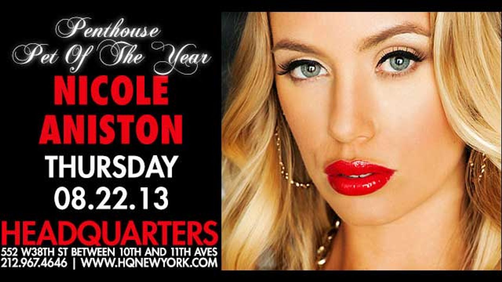 Nicole Aniston to Appear at Headquarters Gentlemen’s Club