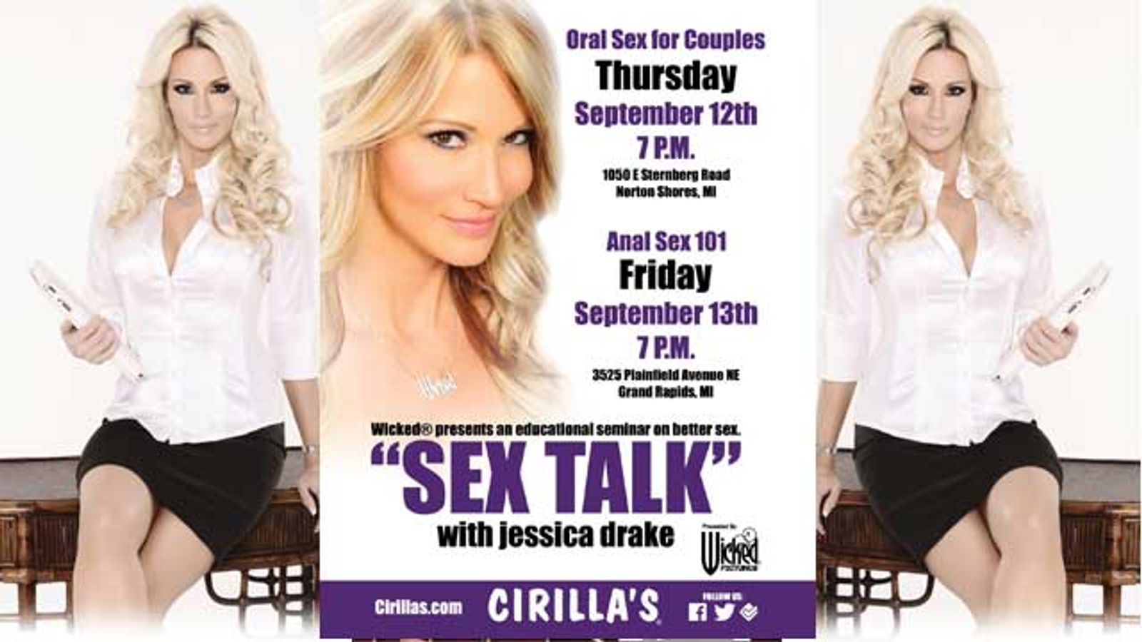 Jessica Drake Leads Sex Seminars at Michigan Cirilla’s Stores