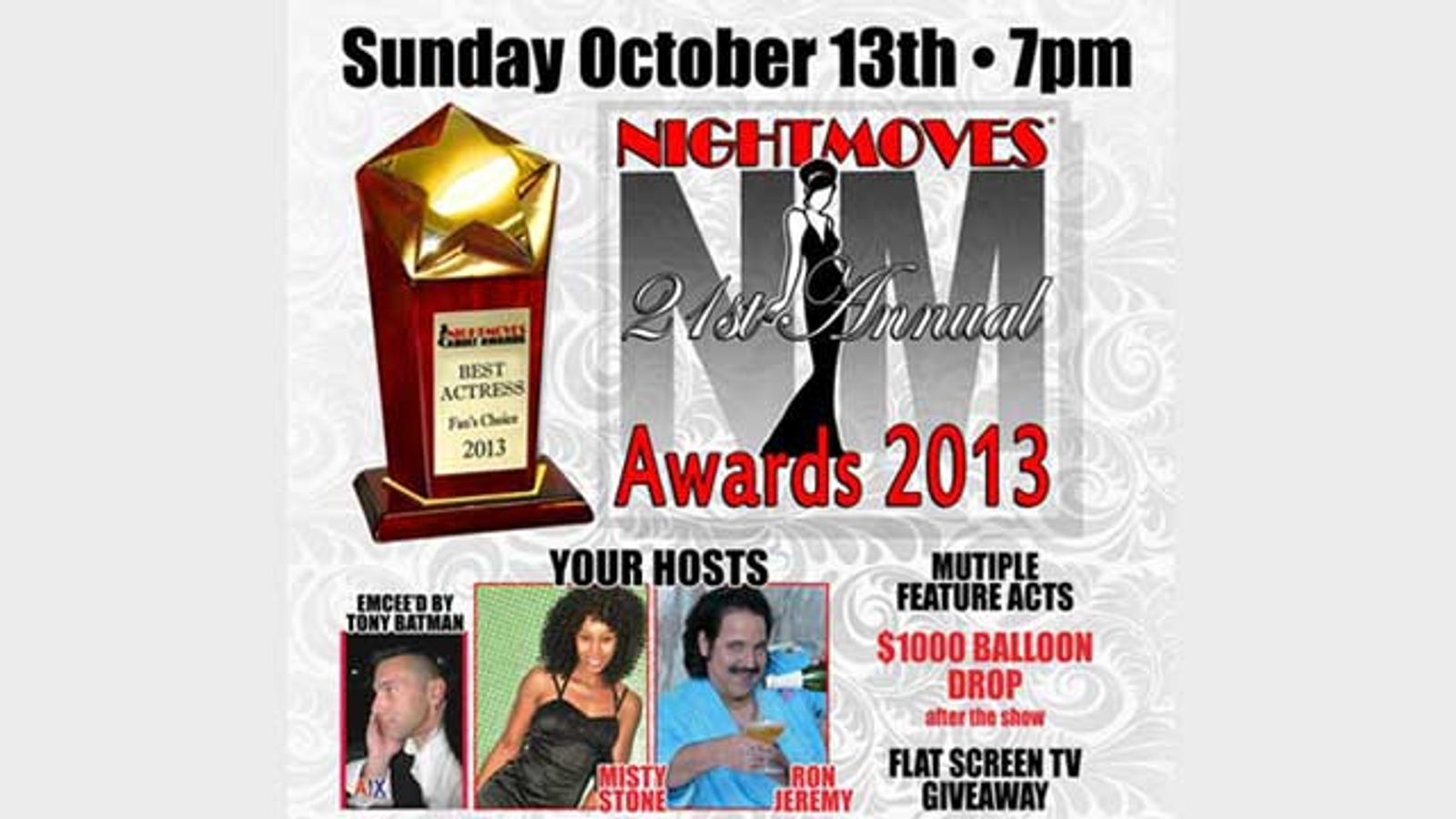 NightMoves Announces Hosts, Performances for 21st Annual Awards Show
