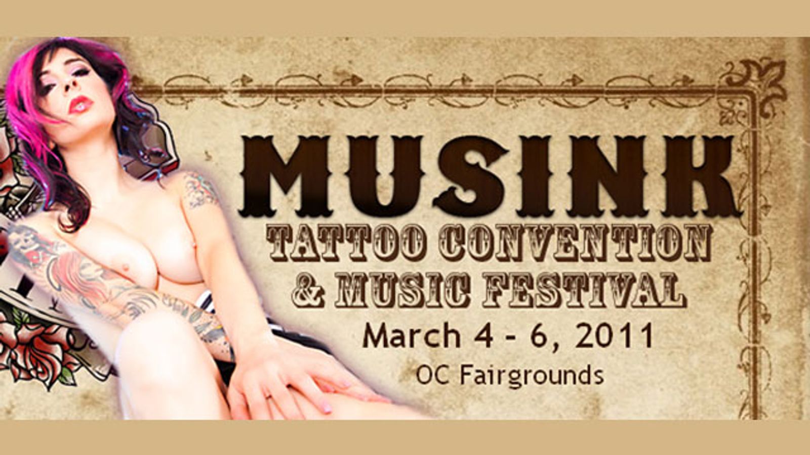 Joanna Angel, Mason Moore Visit Vintage Tattoo Booth at MusInk