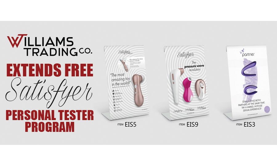 Williams Trading Extending Free Satisfyer Tester Program