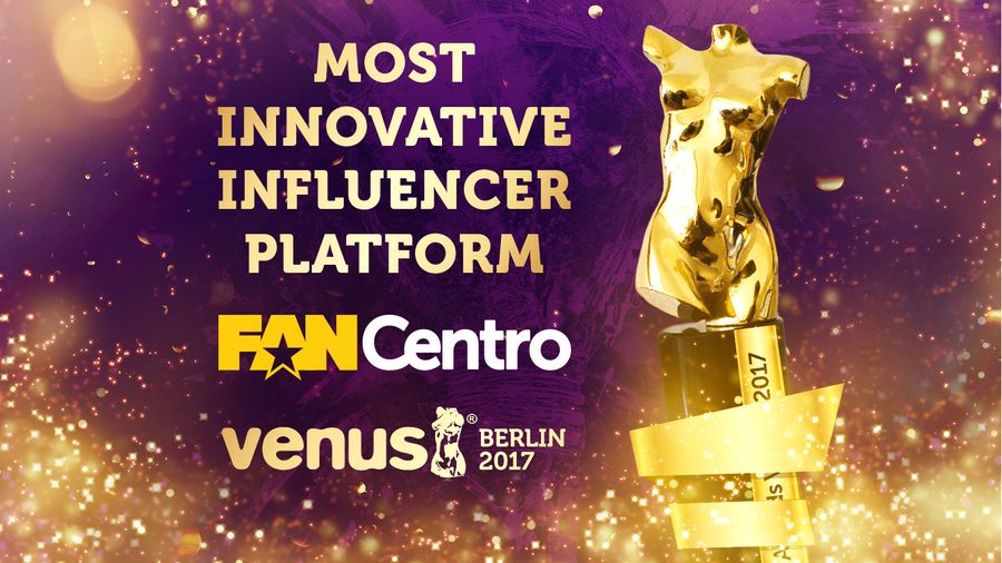 FanCentro Wins Venus Award As Most Innovative Influencer Platform