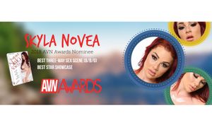 Skyla Novea Receives AVN Award Nom for Best Three-Way