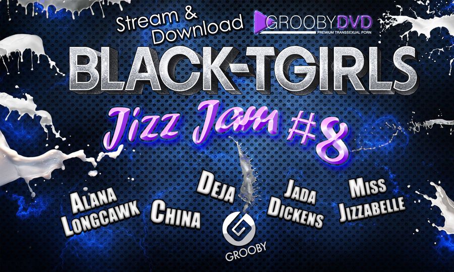 Grooby Streets 'Black-TGirls Jizz Jam 8' on DVD