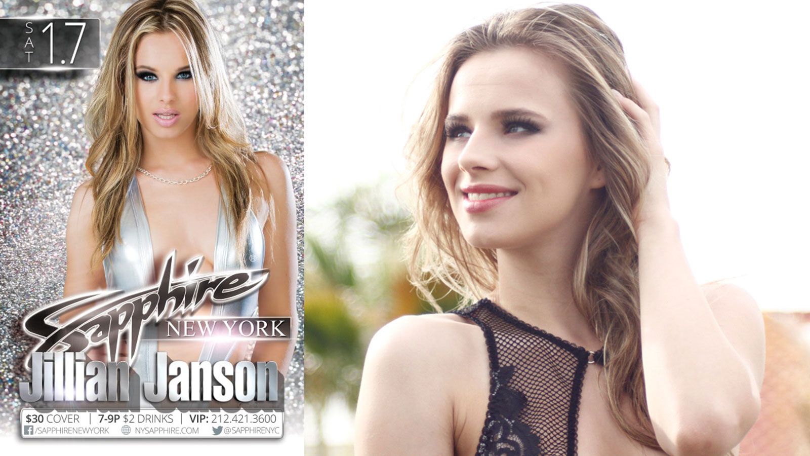 Jillian Janson to Headline at Sapphire New York January 7