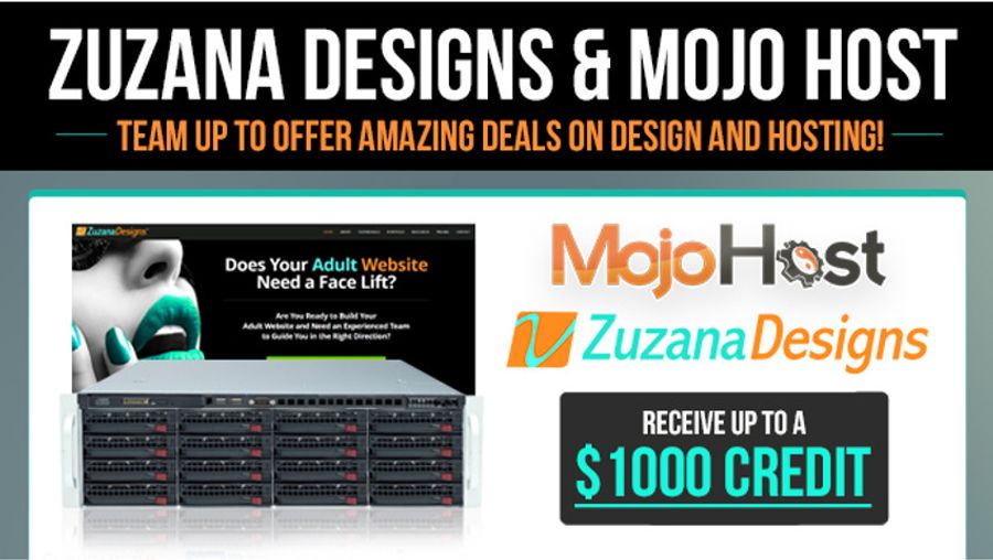 MojoHost, Zuzana Designs Team for Promotion
