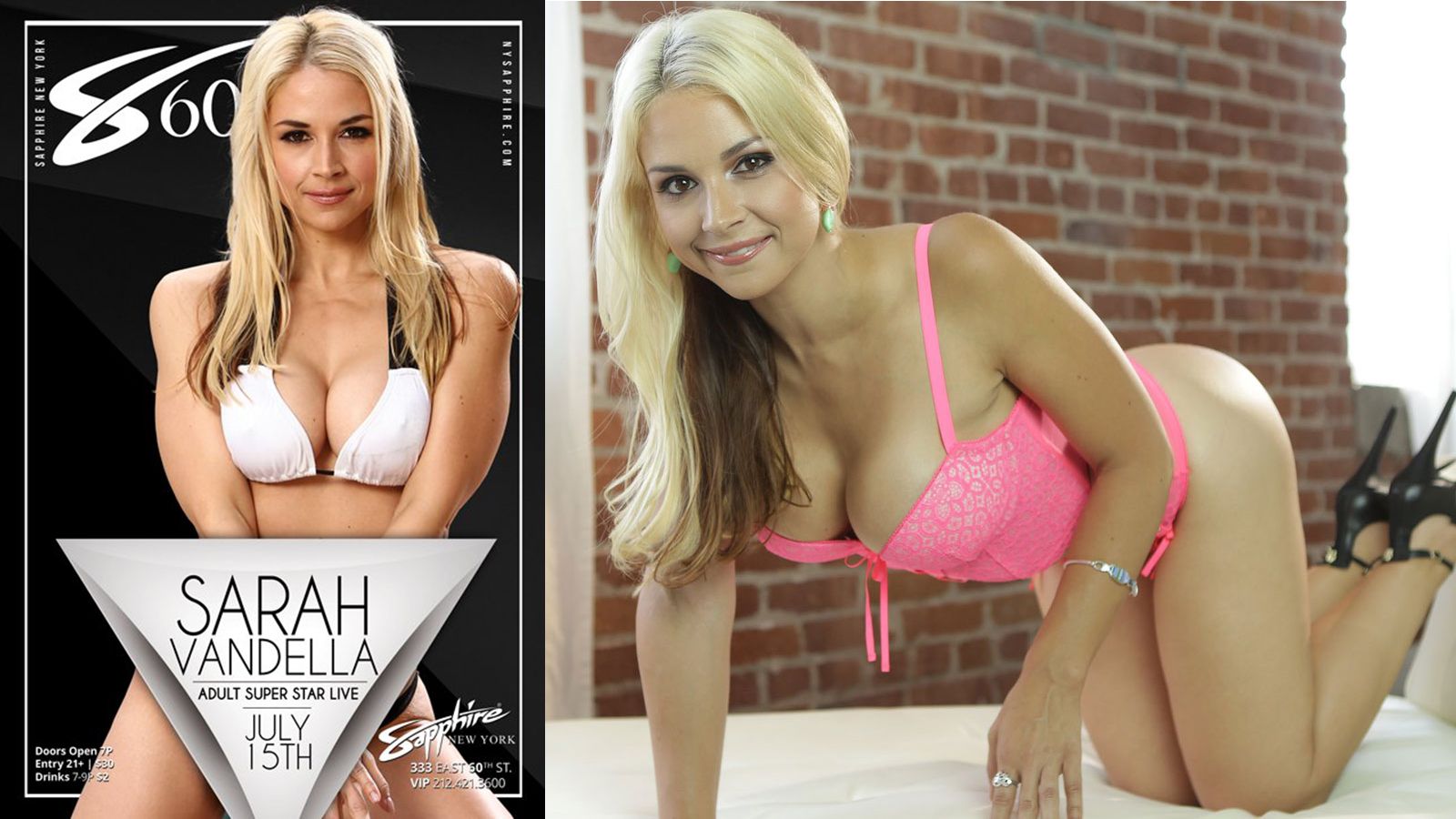Sarah Vandella To Feature At Top NYC Club Sapphire