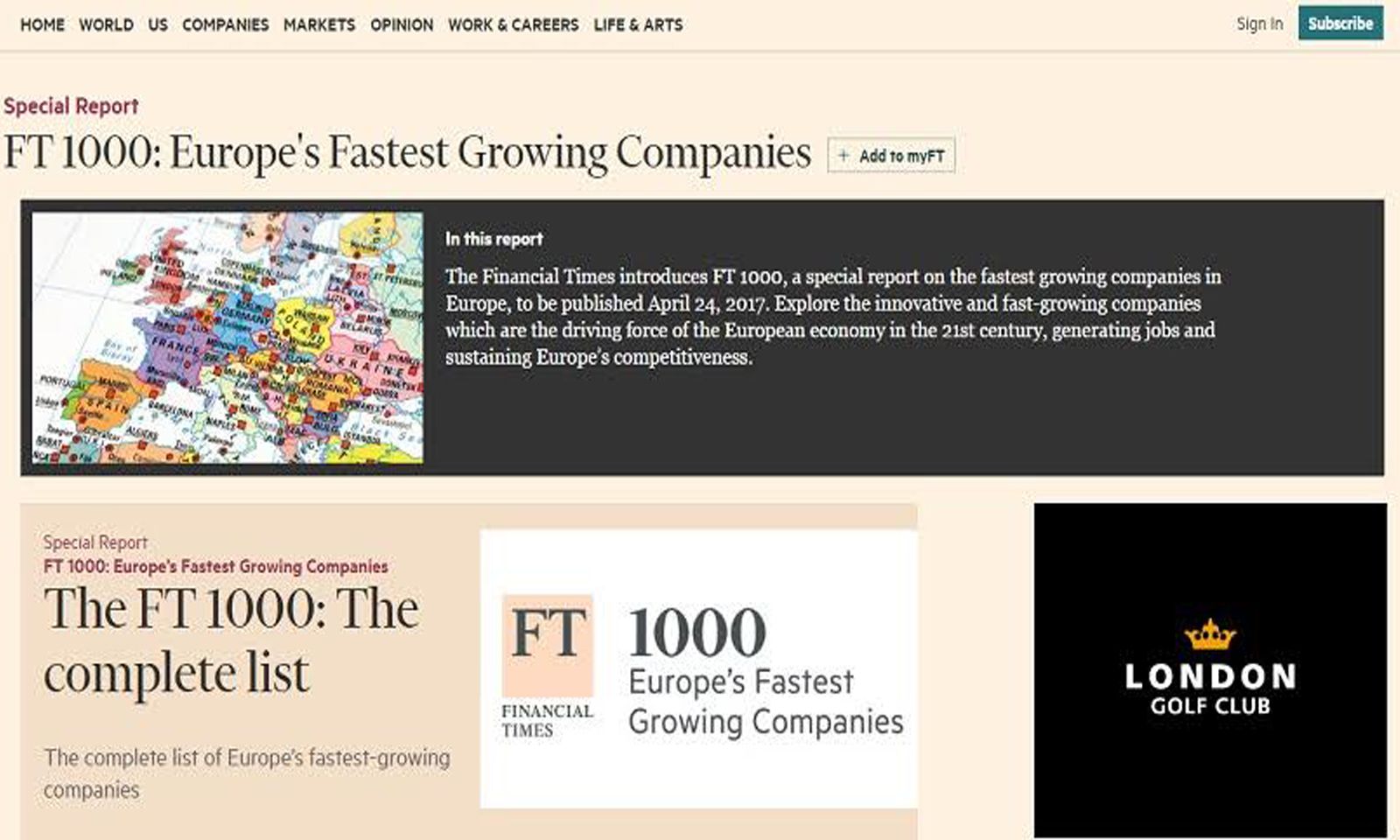 ExoClick Ranked 523 in 'Financial Times' 1000