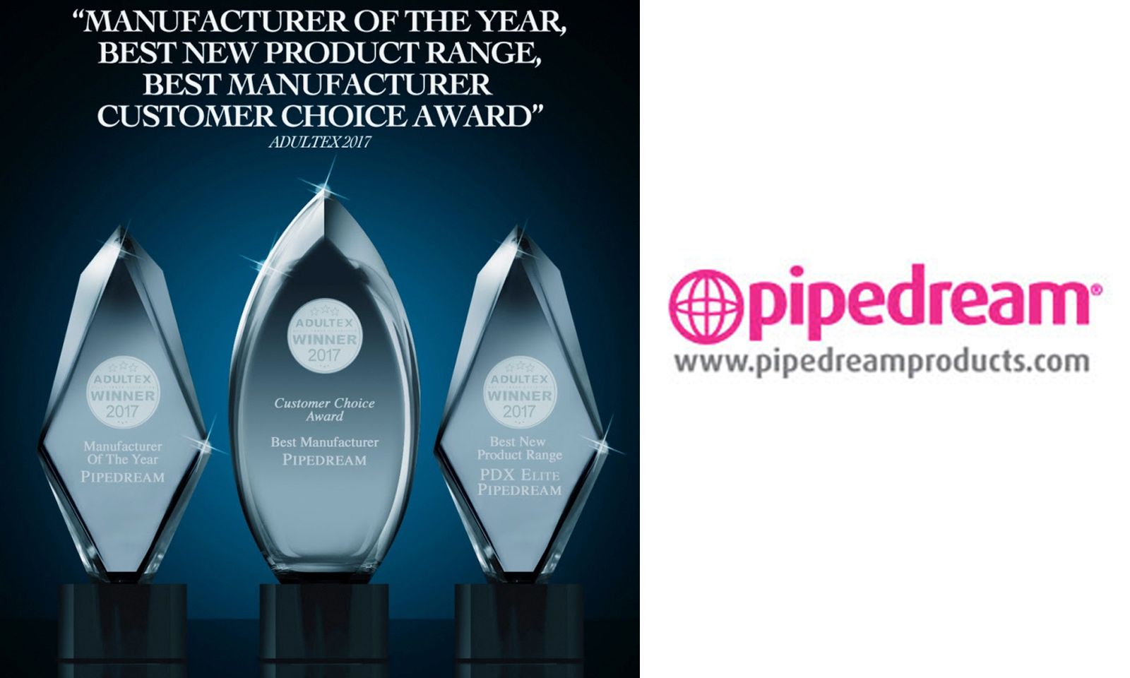 Pipedream Products Wins 3 AdultEx Awards