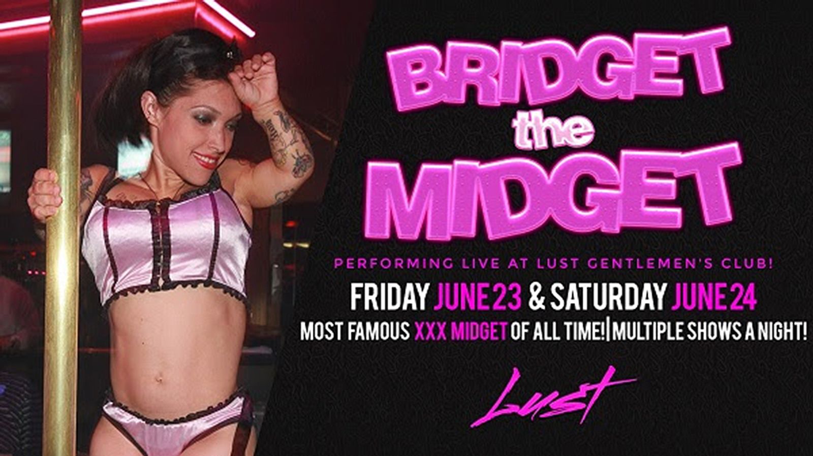 Lust Gentlemen’s Club In WV To Feature Bridget The Midget