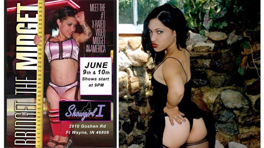 XXX Star Bridget the Midget To Headline At Ft. Wayne's Showgirl I