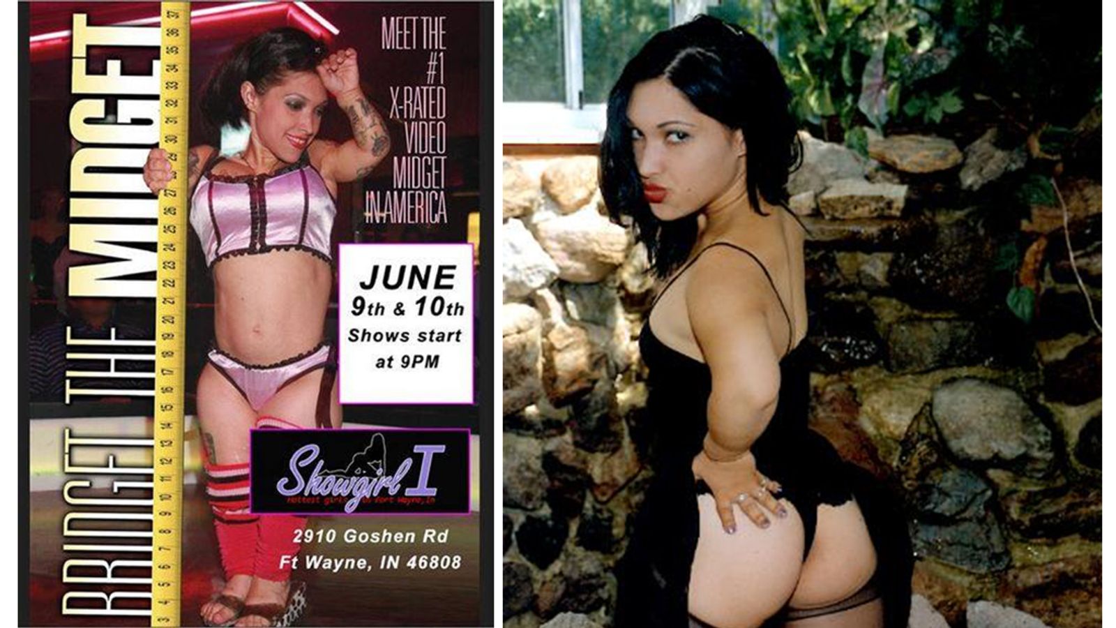 XXX Star Bridget the Midget To Headline At Ft. Wayne's Showgirl I