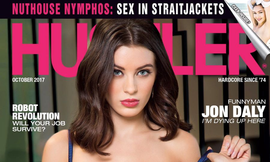 Lana Rhoades Graces Cover of Hustler October Issue, Available Now