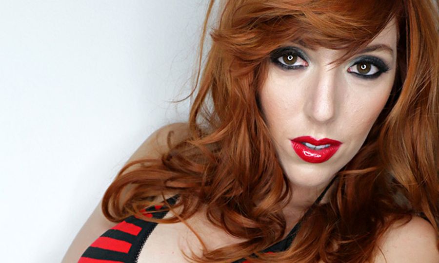 Fiery Redhead Lauren Phillips Sexes Up the Workplace Bathroom