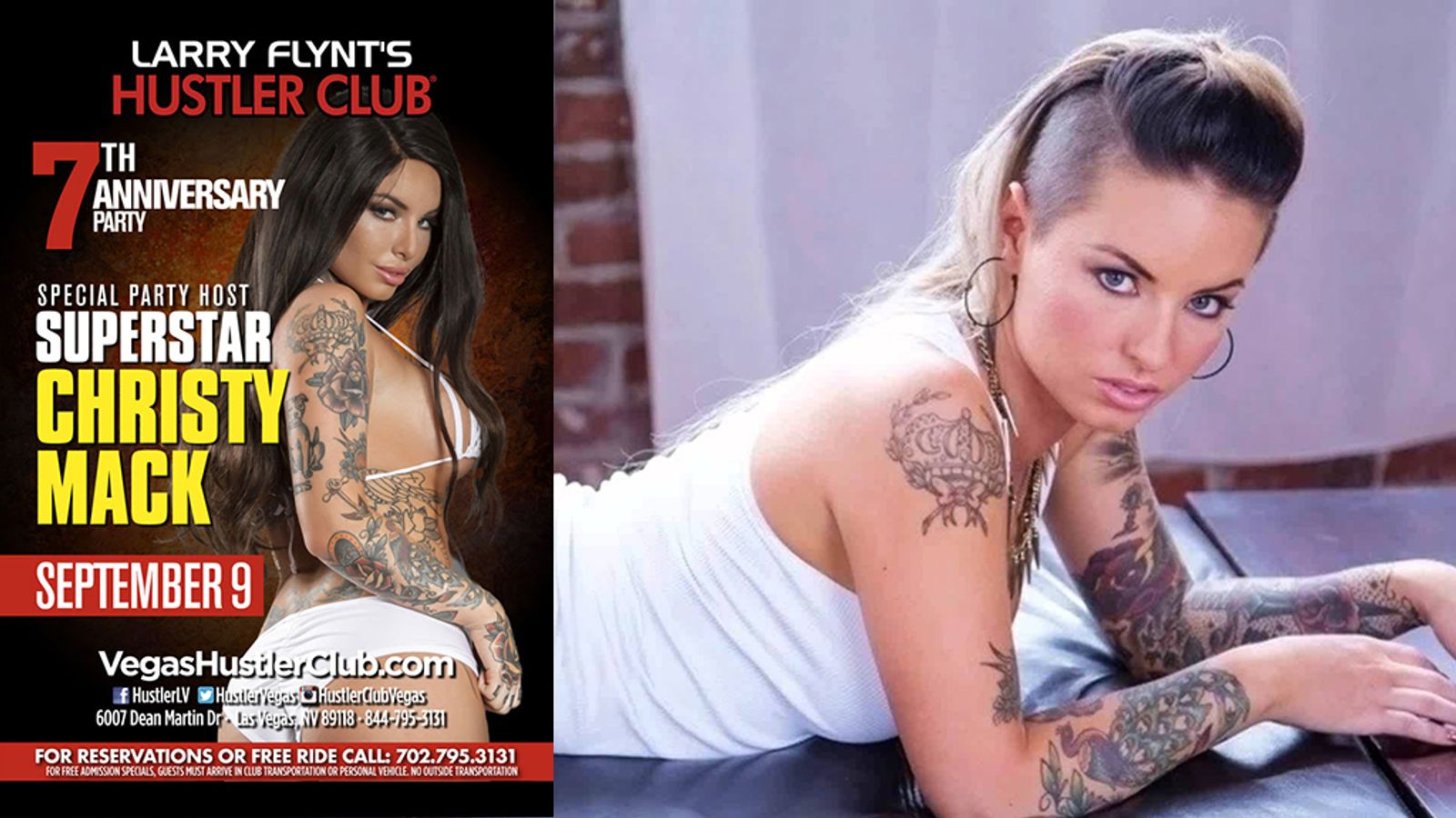 Christy Mack To Feature at Larry Flynt’s Hustler Club In Vegas