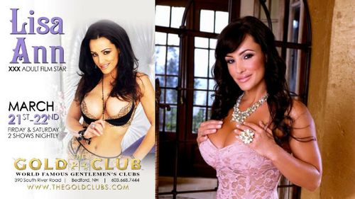 Lisa Ann Features at New Bedford, NH’s Gold Club, March 21-22