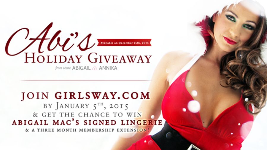 Abigail Mac Holiday Giveaway on Girlsway.com