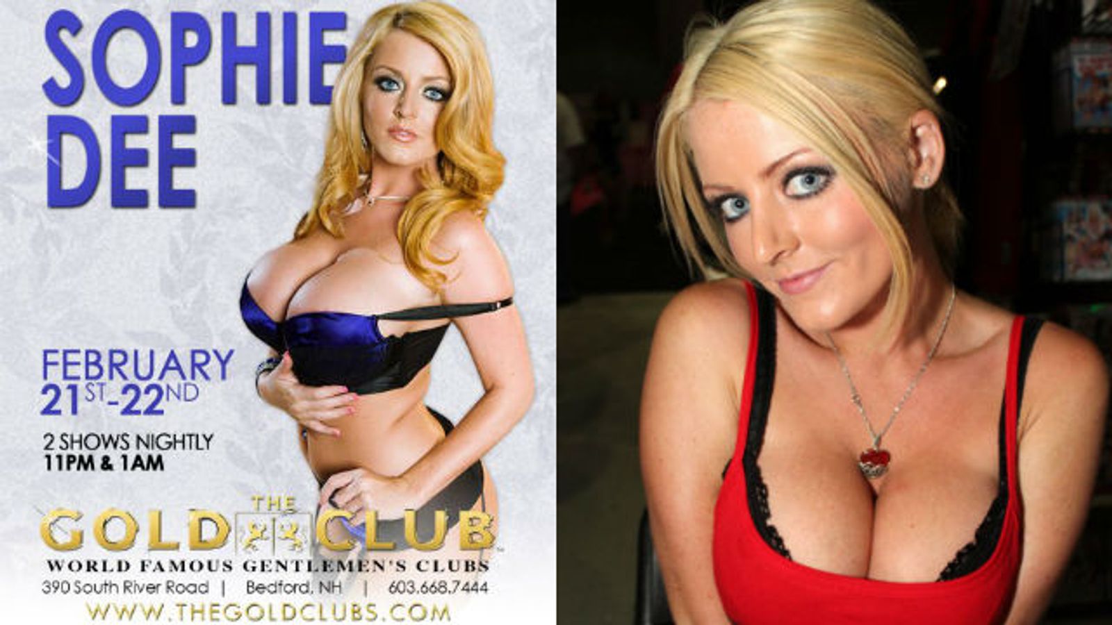 Sophie Dee Headlines at N.H.'s Only Gentlemen's Club This Weekend