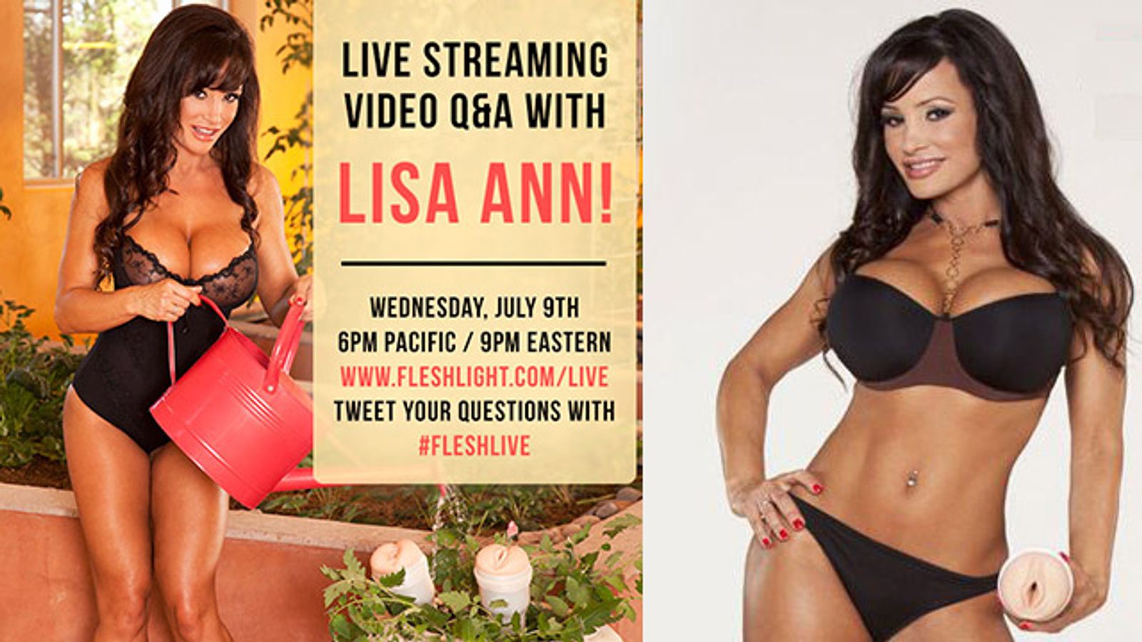 Lisa Ann Runs Live Q&A July 9 on Fleshlight.com