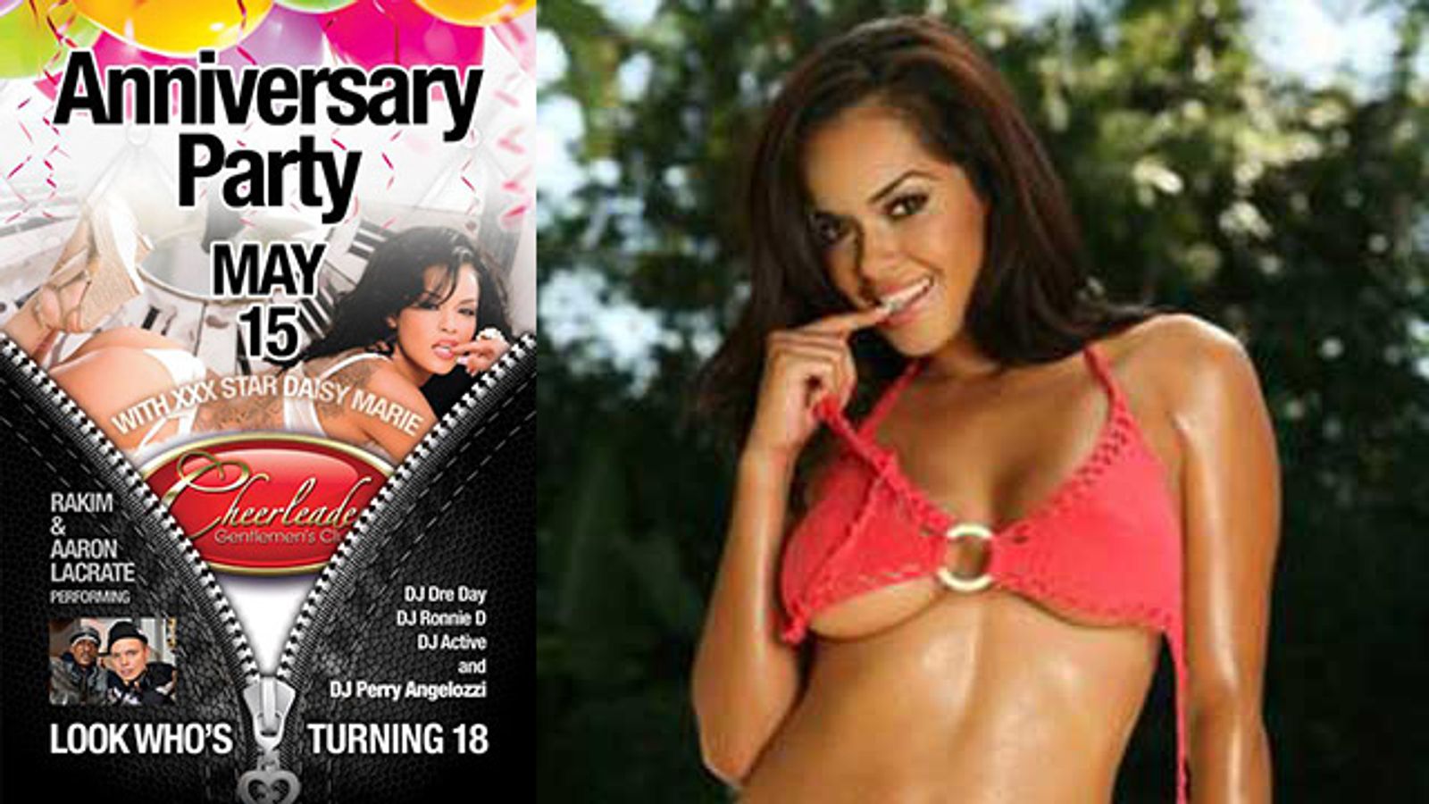 Daisy Marie Headlines at Cheerleaders This Weekend