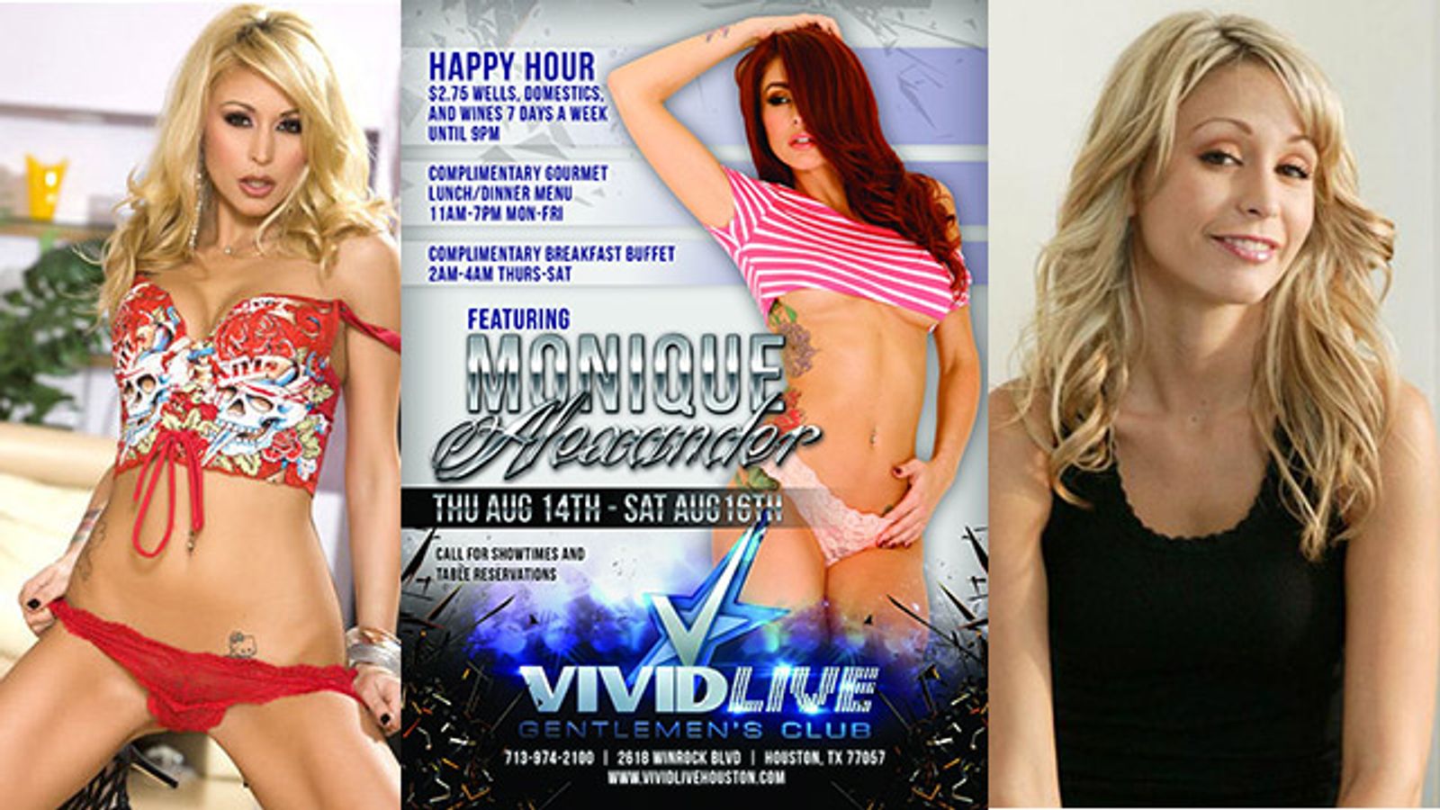 Monique Alexander Does Houston Vivid Live Men’s Club Aug. 14-16