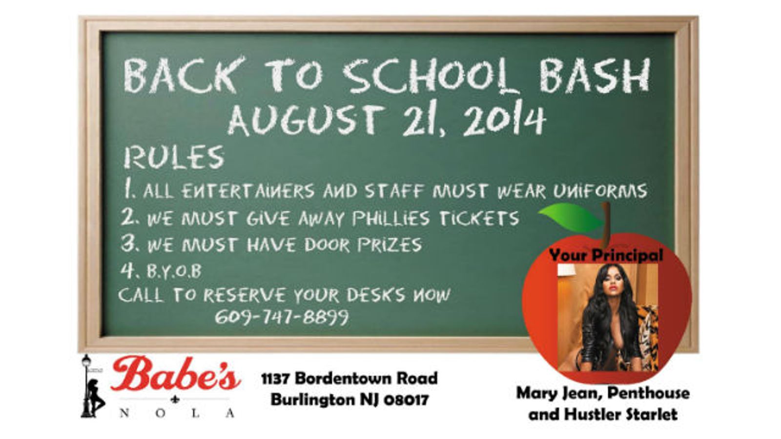 Maryjean Features at Babe’s Nola for “Back to School” Event August 21