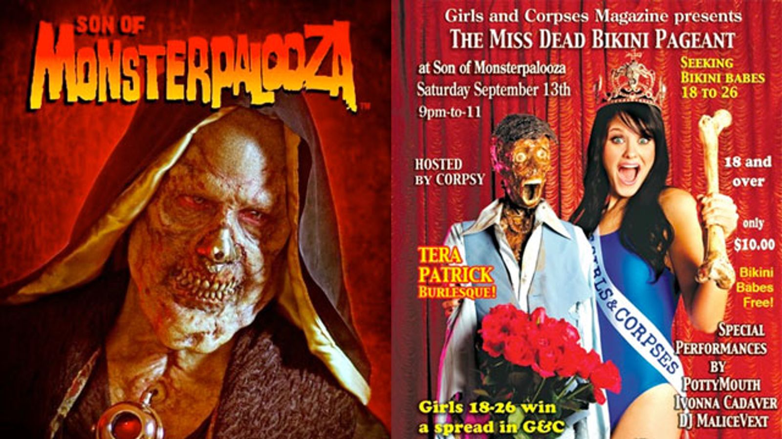 Tera Patrick, Girls and Corpses Crew Appearing at Miss Dead Bikini Pageant