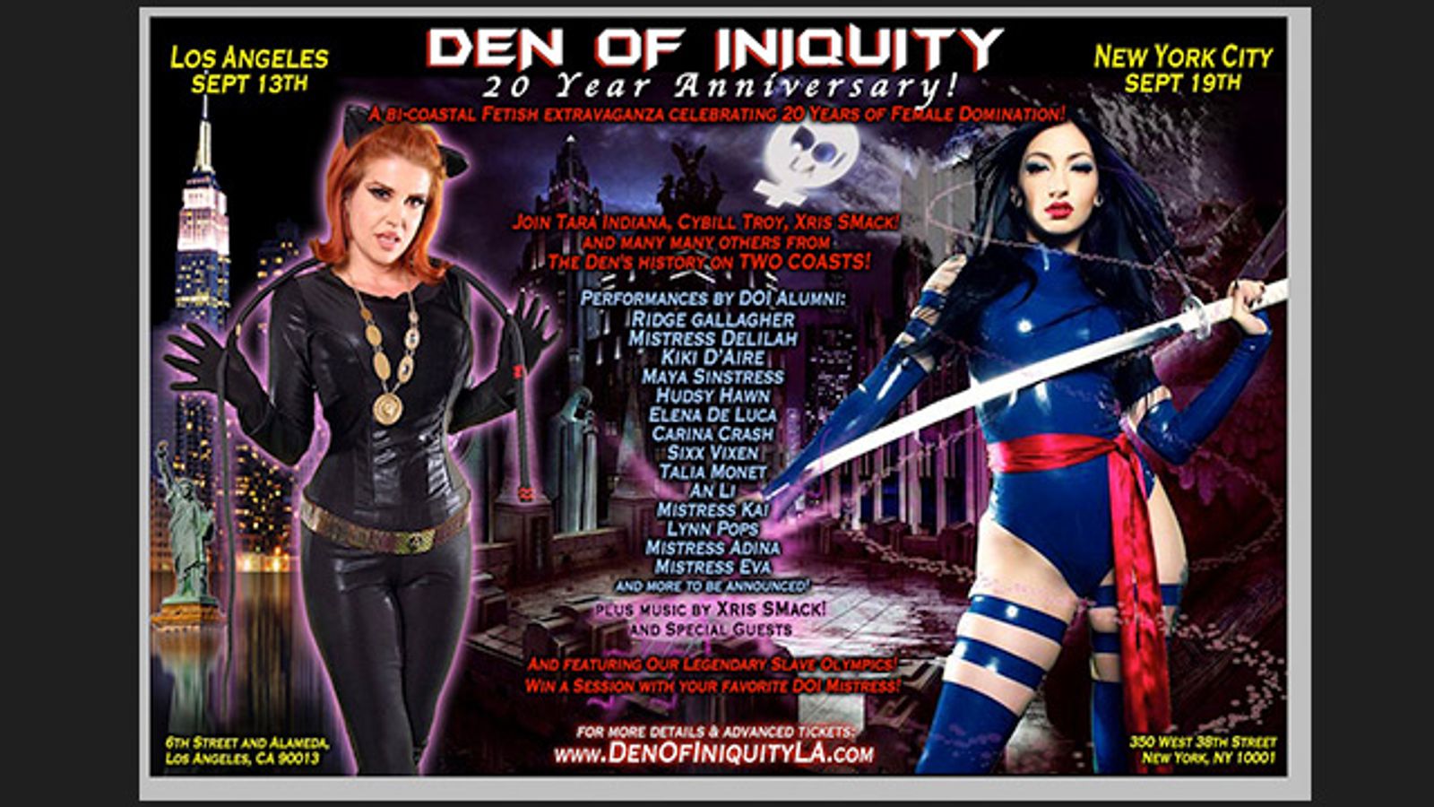 Fans Can Party with The Den of Iniquity This Saturday