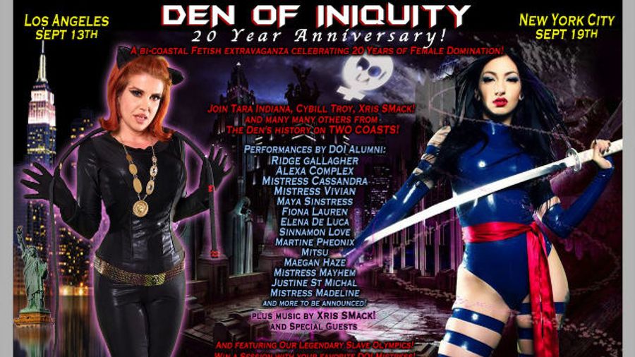 NYC Den of Iniquity Party is Friday Night