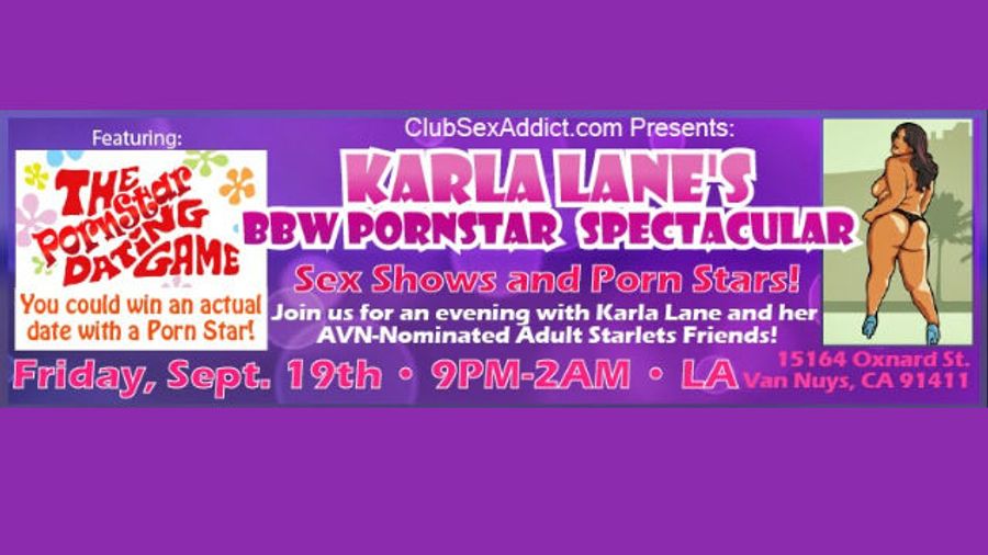 Party with Karla Lane at Club Sex Addict This Friday