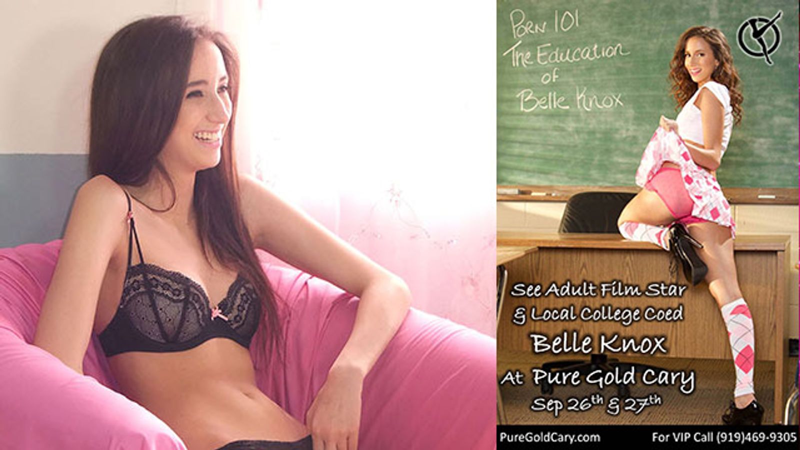 Belle Knox Features at Pure Gold in Cary, NC September 26-7