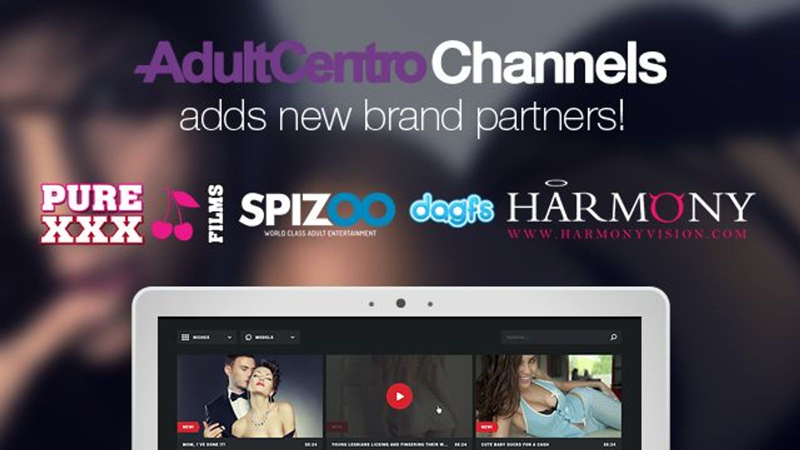 AdultCentro Channels Adds Four Premium Brands
