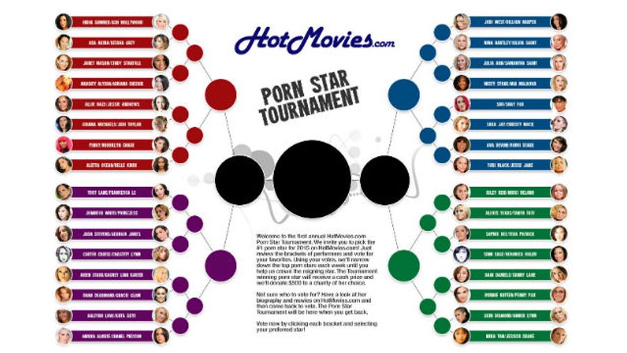 HotMovies.com Porn Star Bracket Promo for Charity Enters Round Two