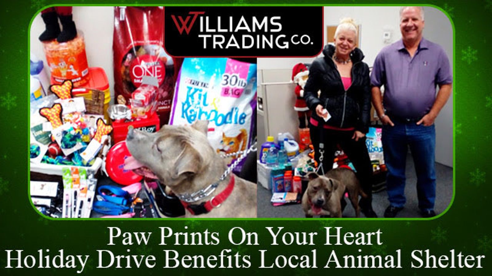 Williams Trading Conducts Paw Prints On Your Heart Drive For Local Animal Shelter