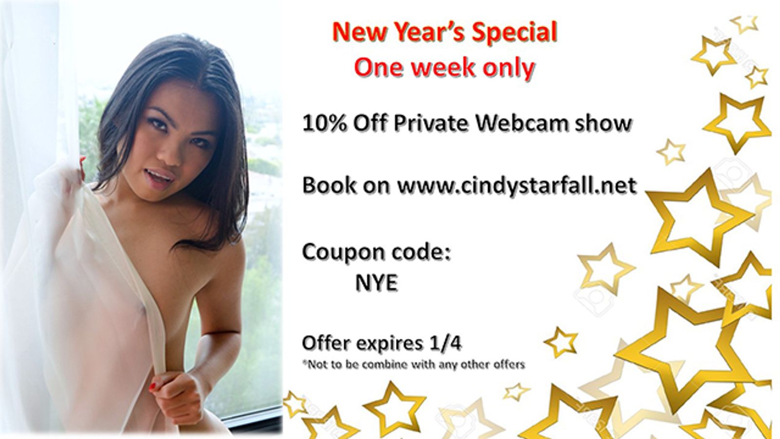 Cindy Starfall Celebrates The New Year With A Webcam Special