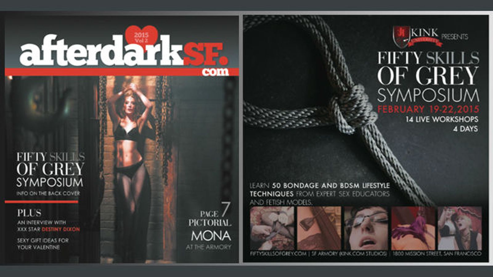 Mona Wales Featured In AfterDarkSF, Promoting 50 Skills of Kink
