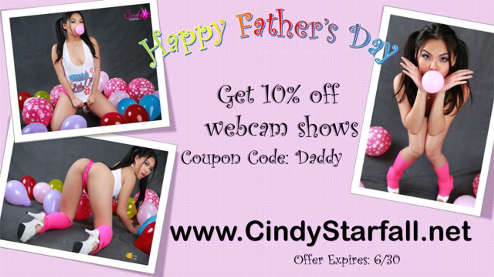 Cindy Starfall Loves Fathers with Extended Camshow Discount