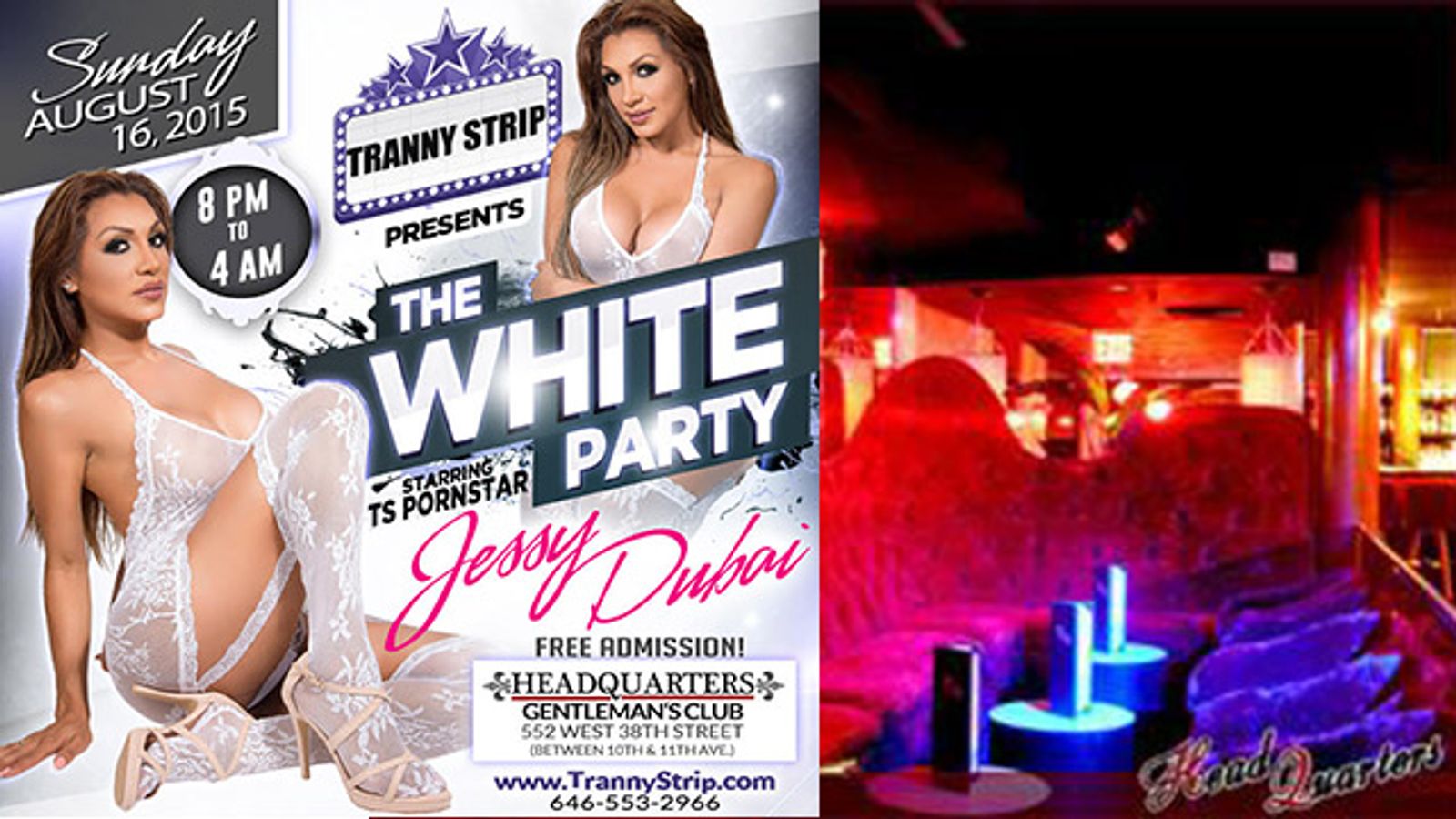 ‘Tranny Strip’ Presents ‘The White Party’ at Headquarters August 16