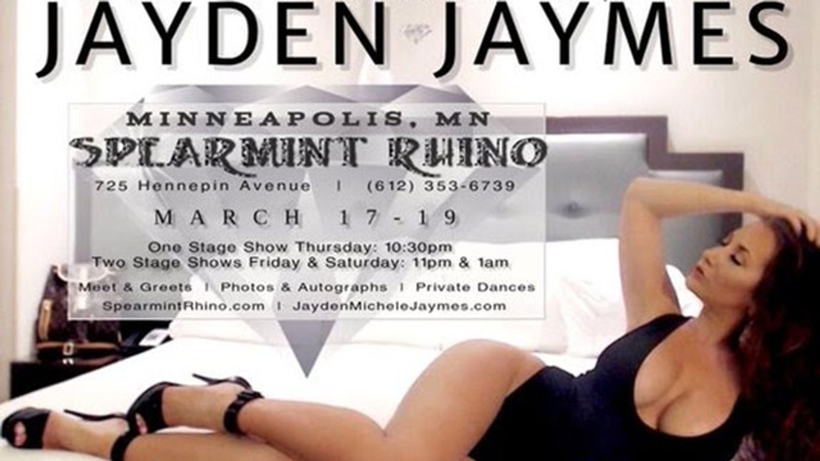 Jayden Jaymes To Feature at Spearmint Rhino Minneapolis