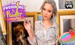 Dakota Skye and Brad Knight Star in WankzVR's 'Pounding the Painter'