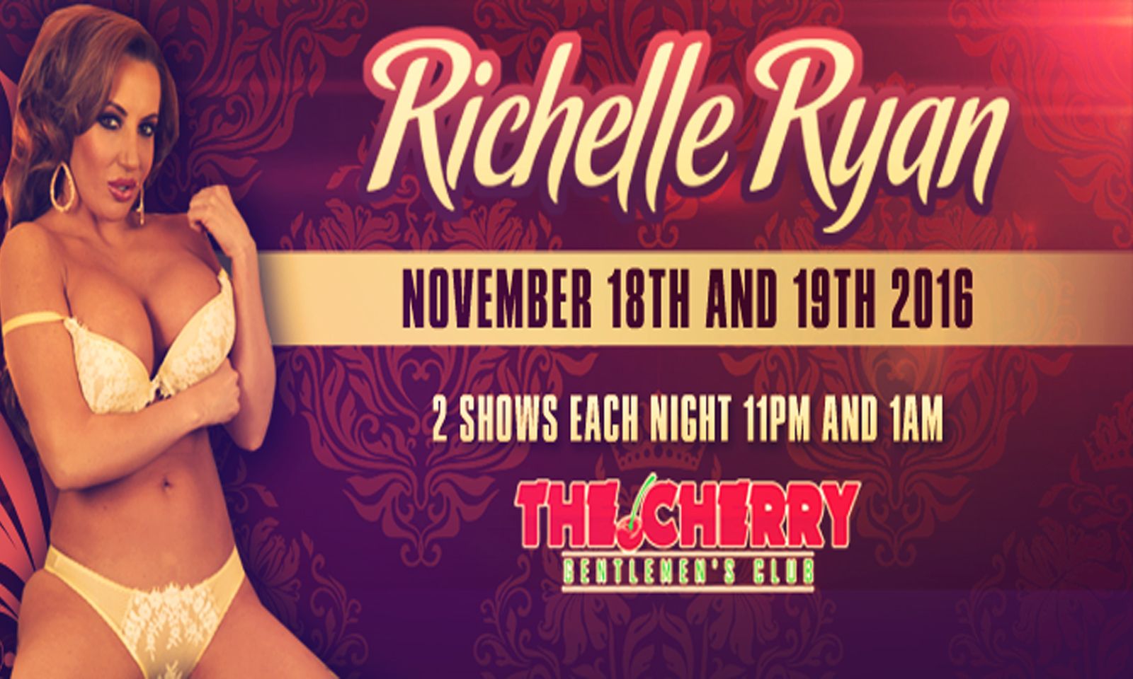 Richelle Ryan to Appear at The Cherry Club in Huntsville, AL