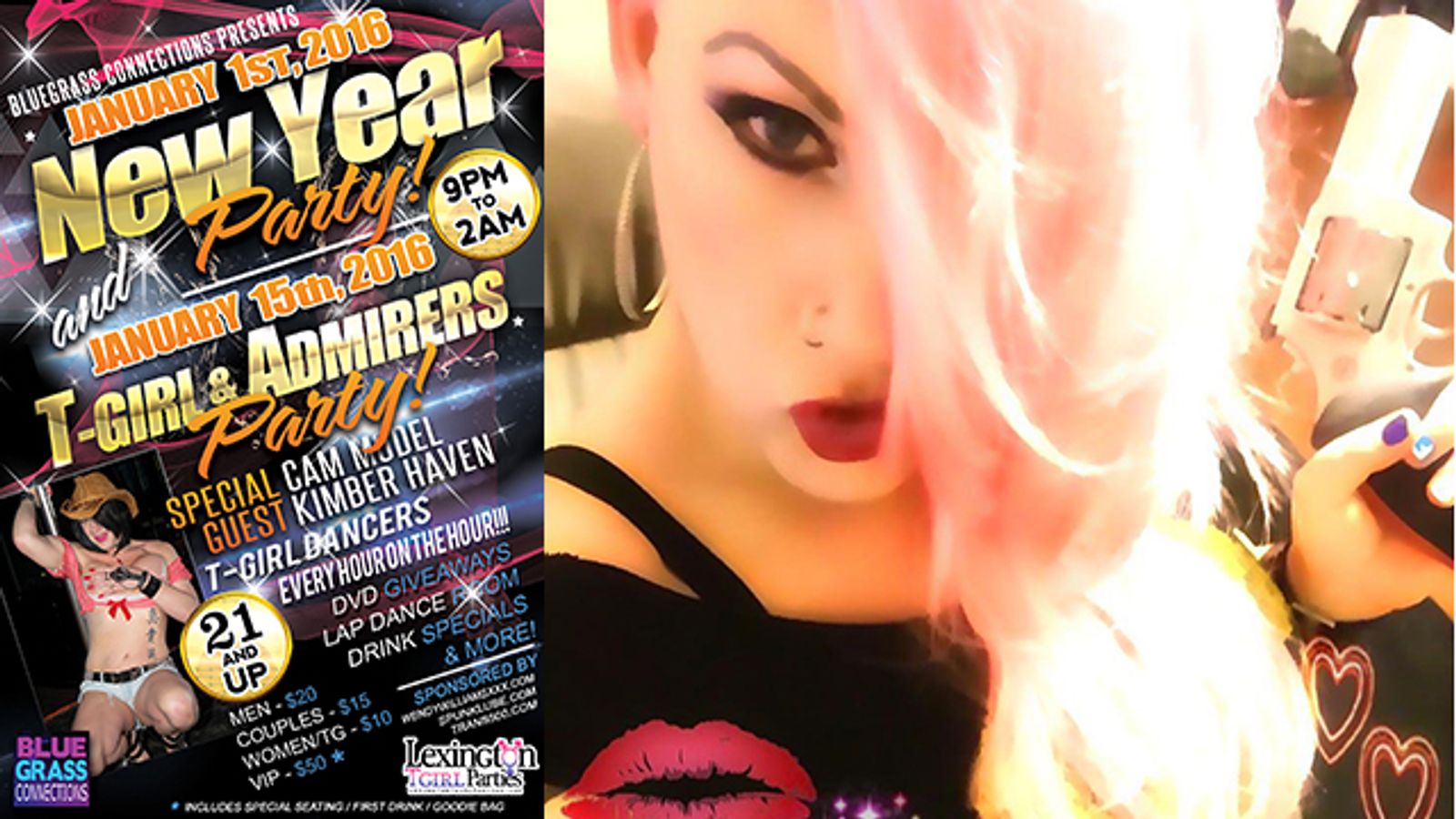 Kimber Haven to Host T-Girl & Admirers Party January 15 In KY