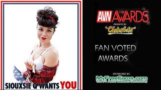 Siouxsie Q Nominated for ‘Favorite Cam Girl’ in AVN Fan Awards