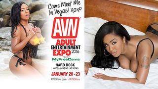 Layton Benton Signing at AVN Booth During AEE