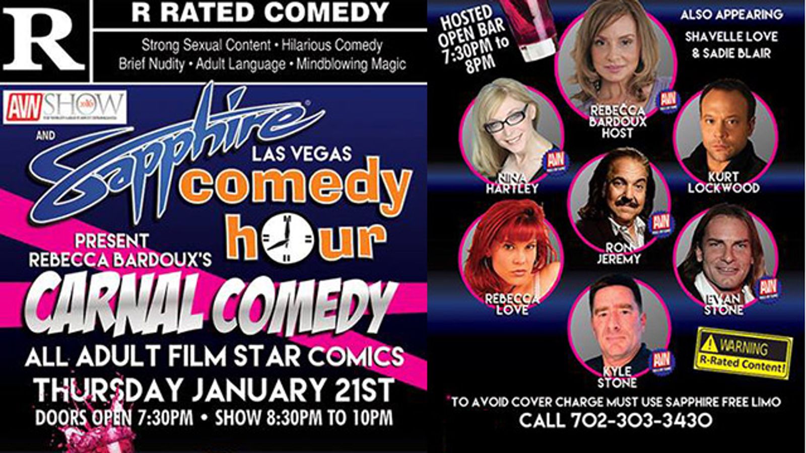 Check Out the Carnal Comedy Show at Sapphire Jan. 21 in Vegas