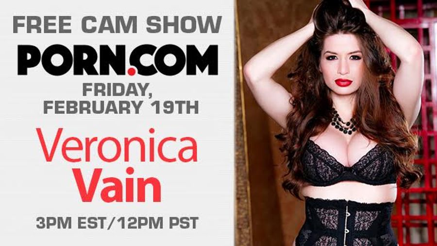 Veronica Vain Debuts Free Webcam Show This Friday on Porn.com
