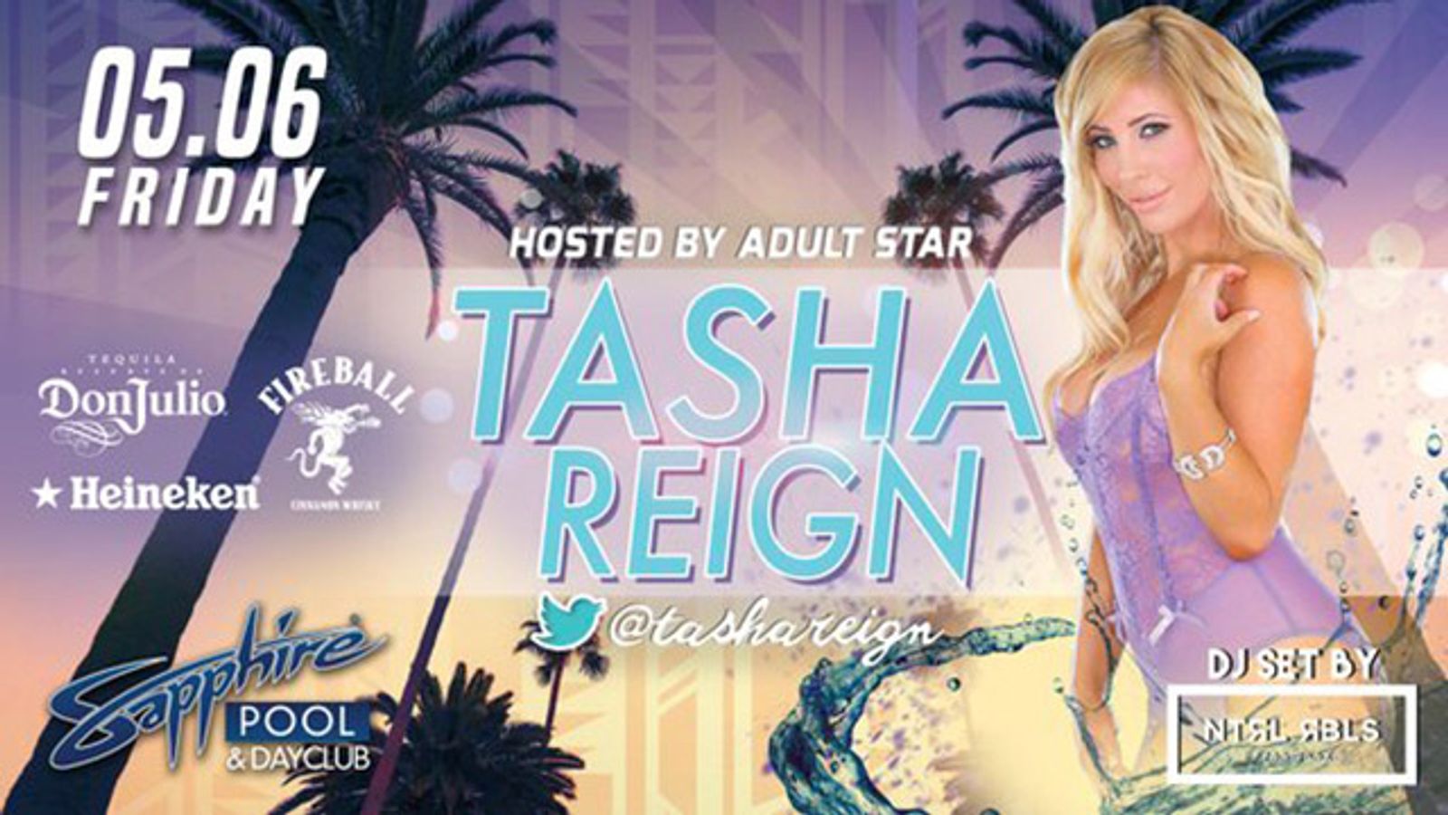 XXX Star Tasha Reign to Appear At The Sapphire Pool Las Vegas on Friday