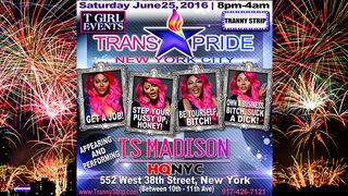 TS Madison to Host Trans Pride NYC at HQNYC Club Saturday